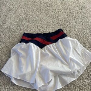 Aerie White and Navy Athletic Shorts